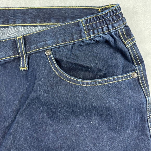 Liberty Blues Dark Wash Denim Jeans Elastic Waist Tall Size 46 x 40 - Picture 13 of 16
